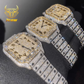 Abundant Solutions High Quality Luxury Stainless Steel VVS Moissanite Diamond Mechanical Watch Hip Hop Iced Out Automatic Watches for Men