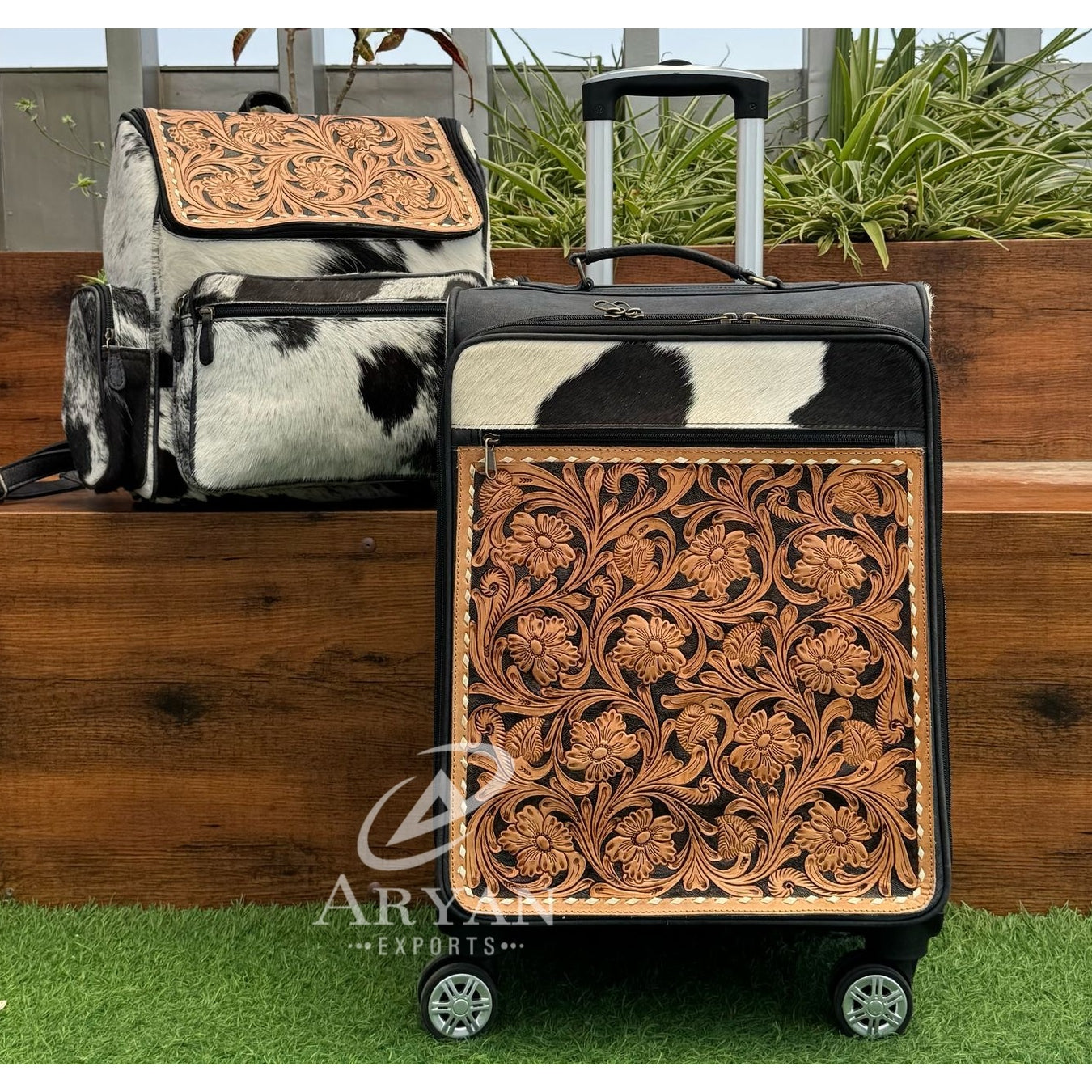 Abundant Solutions Eco-Luxe 2-Piece Diaper Backpack & Trolley Suitcase Set
