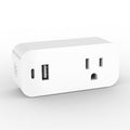Abundant Solutions RSH WiFi US 15A Smart Plug with ABS Plastic Type C Socket Remote Control 2 USB a Output Ports Alexa Google Home