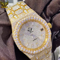 Abundant Solutions Designer Mens Gold Large Moissanite Watch VVS Bust Luxury Watch Waterproof Automatic Mechanical Watch