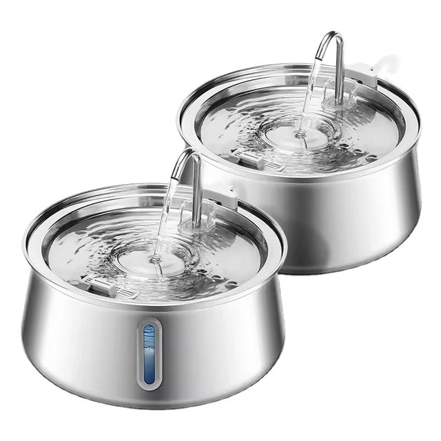 Abundant Solutions Intelligent Pet Water Fountain Cats Automatic Circulation Dog Water Dispenser Stainless Steel Plastic Bowl Charge Power Source — Premium Care & Sustainability