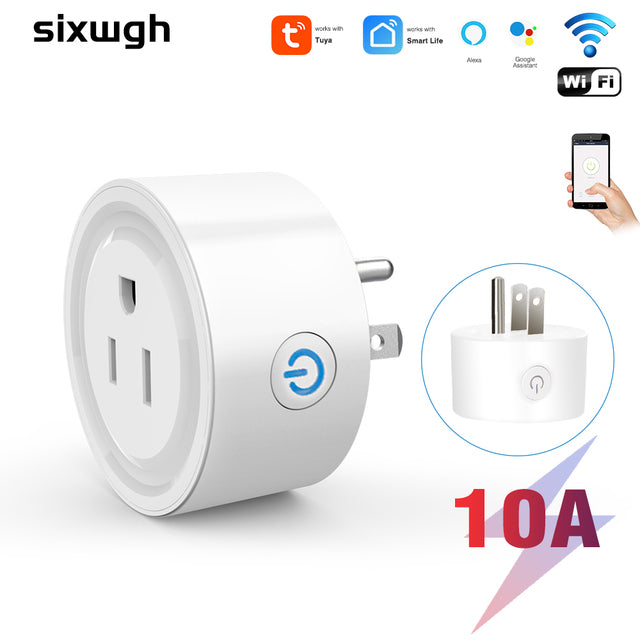 Abundant Solutions SIXWGH Tuya US WiFi Smart 10A Fireproof Works Alexa Google Assistant Voice Control Remote Control Timer Countdown Home