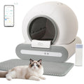 Abundant Solutions DOEL 65L Self-Cleaning Cat Litter Box App Control, ONLY Supports 2.4G WiFi w/Litter Mat&Trash Bags, Fit for Tofu & Mixed Litter